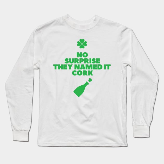 Cork, Ireland St Patricks Day Long Sleeve T-Shirt by retropetrol